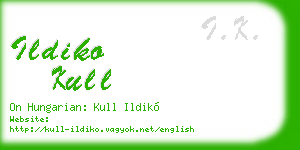 ildiko kull business card